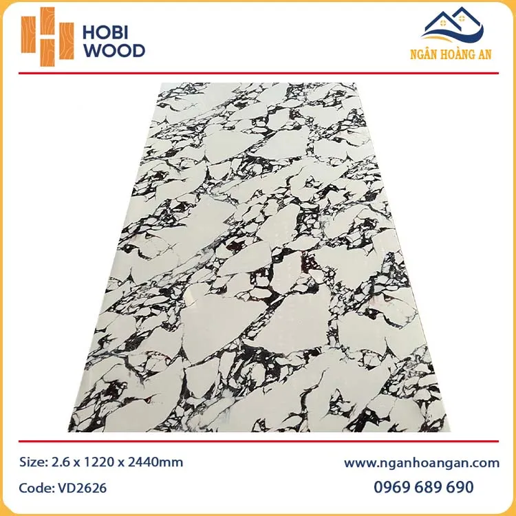 Tấm Nhựa Ốp Tường Giả Đá HobiWood VD2626